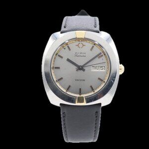 Vintage Kirk Supreme Men's Automatic Wristwatch Swiss Chrome & Gold tone